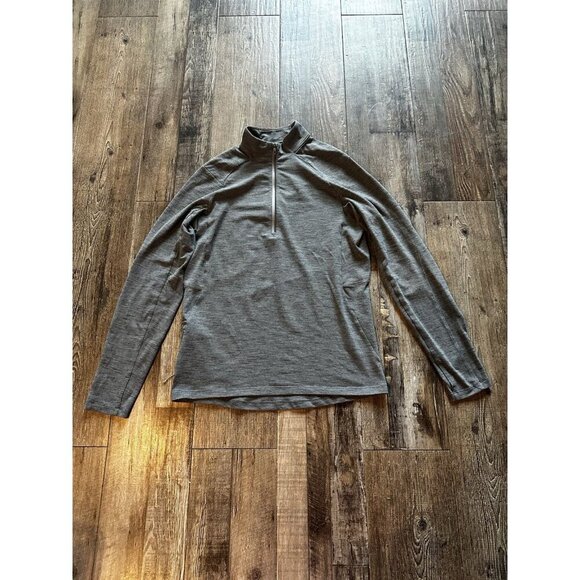 Lululemon Men's Surge Warm Half Zip Rulu Gull Grey Vapor Size Small - Picture 2 of 5